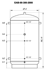 Буферна ємність без теплообмінників ЕАВ-00-800
