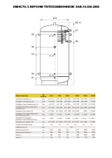 Буферна ємність з верхнім теплообмінником для ГВС ЕАВ-10-300