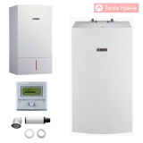 арт. 2-000-015-103 - Котел конденсаційний Condens 7000 W ZSBR 28-3A, бак непрямого нагріву ST 120-2E, погодозалежний регулятор FW100, комплект димовидалення AZB 916