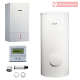 арт. 2-000-015-105 - Котел конденсаційний Condens +7000 W ZSBR 28-3A, бак непрямого нагріву WST 120-5O, погодозалежний регулятор FW100, комплект димовидалення AZB 916