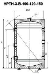 Буферна ємність для теплового насосу HPTH-3-B-120-WP-PU