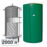 Акумуляційна ємність із двома теплообмінниками із нержавііючої сталі Kuydych ЕАІ-11-2000 2000 л