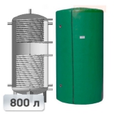 Акумуляційна ємність із двома теплообмінниками із нержавііючої сталі Kuydych ЕАІ-11-800 800 л