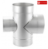 Трійник 87° із нержавіючої сталі з ревізією