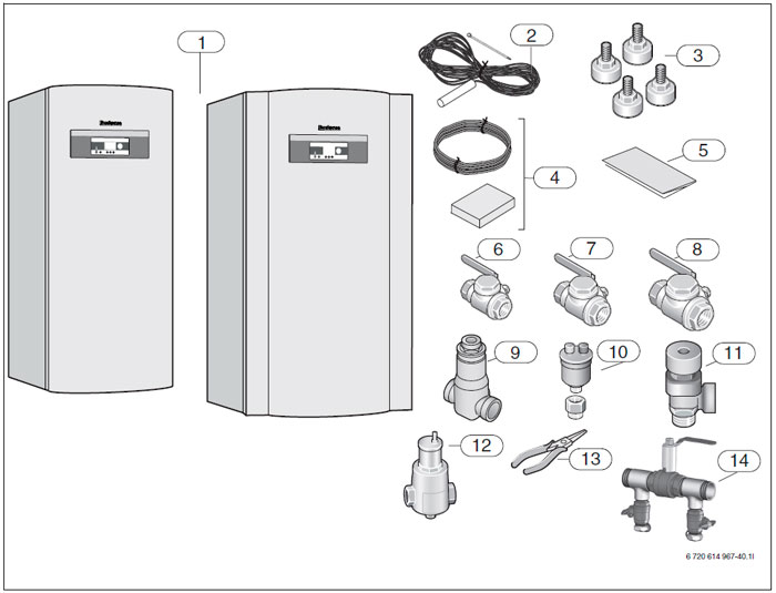 Buderus Logatherm WPS 22..60 - Об'єм поставки